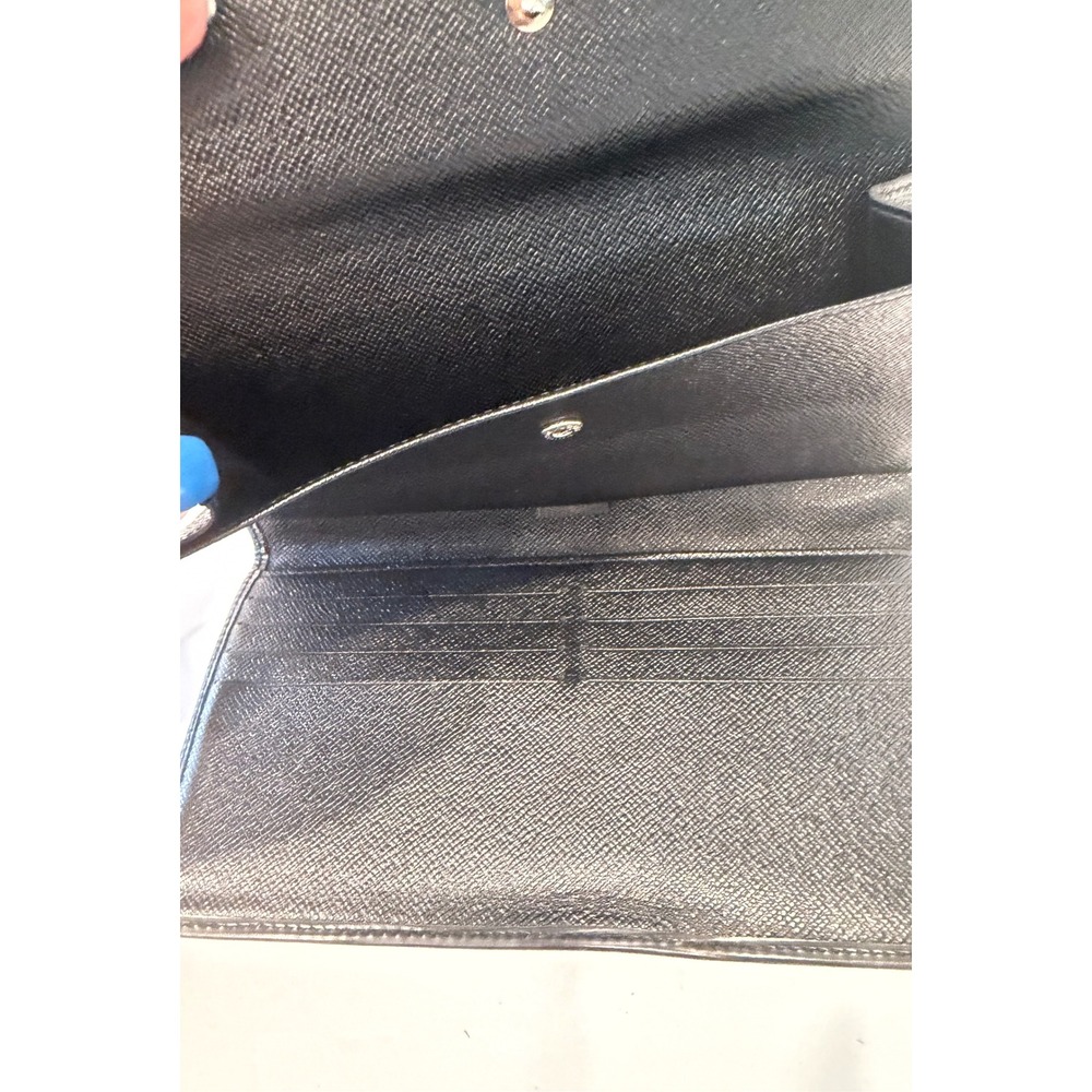 Louis Vuitton Sarah Noir Black Epi Leather‎ Long Flap Wallet - Picture 7 of 11
